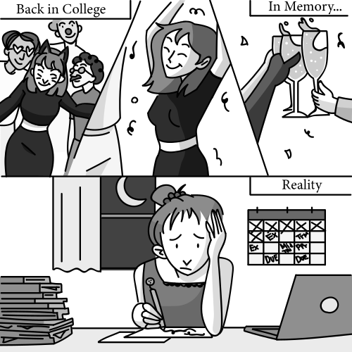 Rosy Retrospection illustration